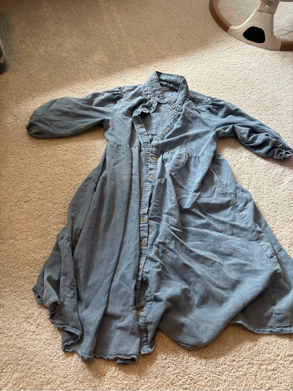 Baltic Born Light Denim Button-Front Babydoll Dress - Picture 2 of 3